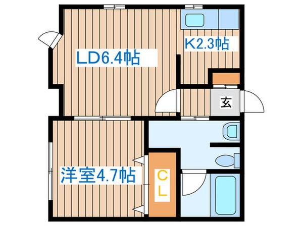 プランドール西町の物件間取画像